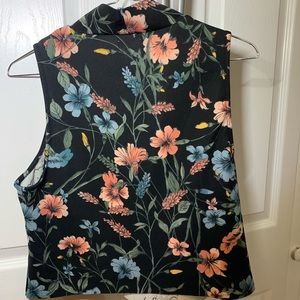 Turtleneck Tunic Floral Crop Top